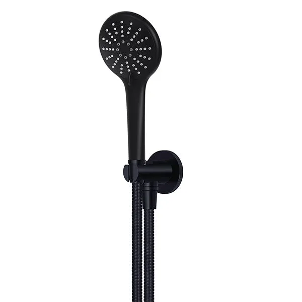 Meir Round 3 Function Hand Shower on Fixed Bracket Matte Black